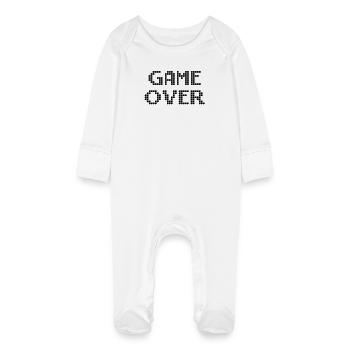 Game Over - Grenouillère bio avec gants Bébé - blanc - Devant