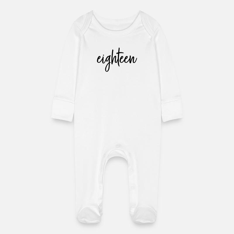 dix-huit ans 18 anniversaire cadeau - Grenouillère bio avec gants Bébé - blanc