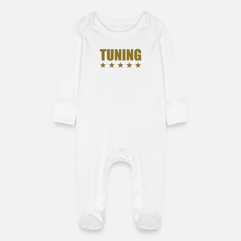 Tuning - Grenouillère bio avec gants Bébé - blanc