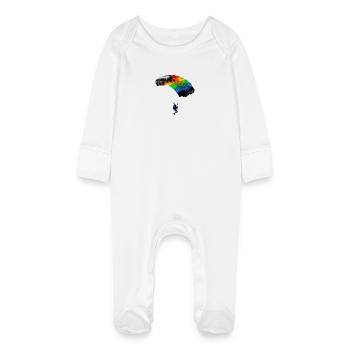 parachute - Grenouillère bio avec gants Bébé - blanc - Devant