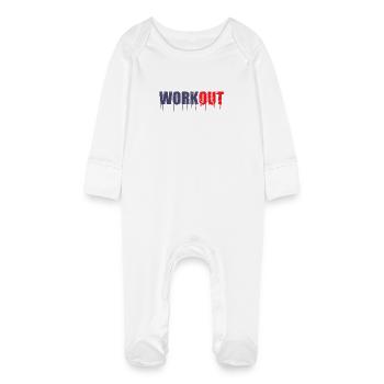 Faire du sport - Grenouillère bio avec gants Bébé - blanc - Devant