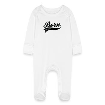 born in 2016 - Grenouillère bio avec gants Bébé - blanc - Devant
