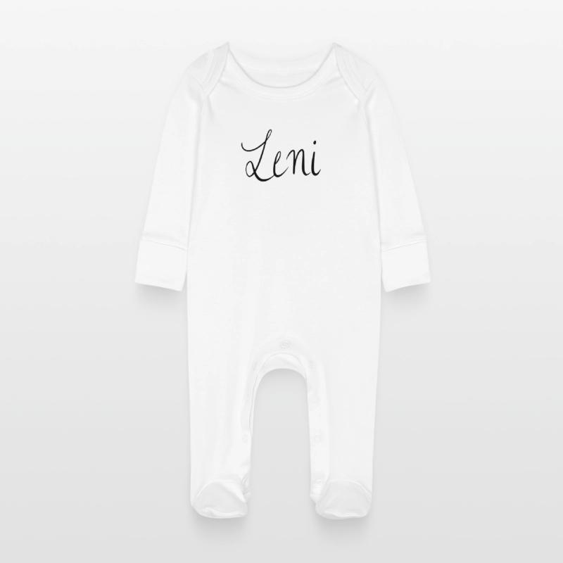 Leni Ekologiczna piżamka niemowlęca z rękawiczkami