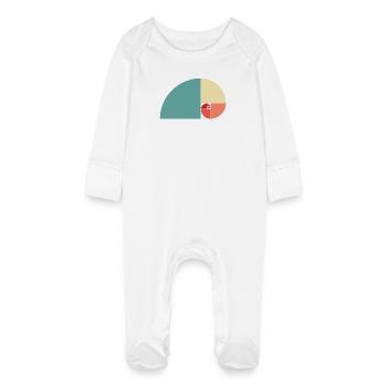 Goldener Schnitt Farbe - Baby Bio-Schlafanzug mit Kratzhandschuhen - Weiß - Vorne
