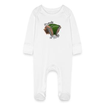 Styrian Harmonica Do spuit d'Musi | Ziach ON! - Baby Organic Sleepsuit with Scratch Mitts - white - Front