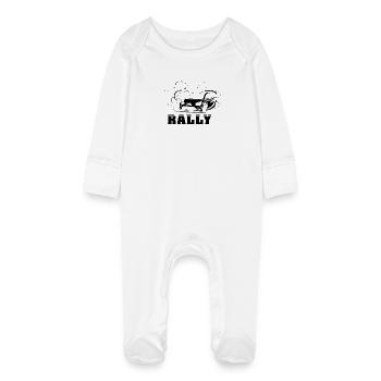 Icône d’illustration de voiture tout-terrain de rallye d’équipe - Grenouillère bio avec gants Bébé - blanc - Devant