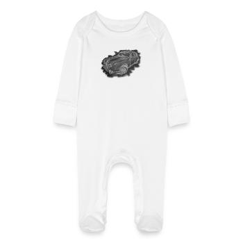 Oldtimer - Dessin - Grenouillère bio avec gants Bébé - blanc - Devant