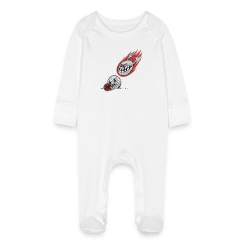 Boules volantes pour les joueurs de boules Bouler - Grenouillère bio avec gants Bébé - blanc - Devant