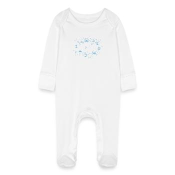 Web3 (en anglais) - Grenouillère bio avec gants Bébé - blanc - Devant