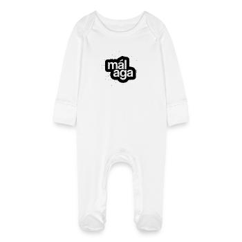 Malaga - Baby Organic Sleepsuit with Scratch Mitts - white - Front