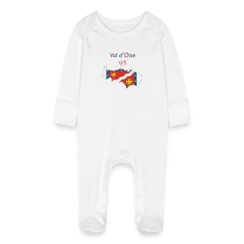 Val d'oise - Baby Bio-Schlafanzug mit Kratzhandschuhen - Weiß - Vorne