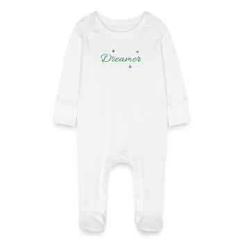 Dreamer - Baby Organic Sleepsuit with Scratch Mitts - white - Front