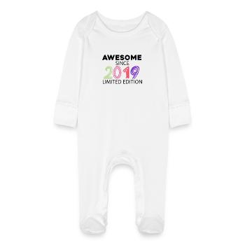 Fantastique depuis 2019 - Millésime 2019 - Grenouillère bio avec gants Bébé - blanc - Devant
