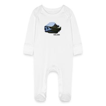 Île Kirkjufell - Grenouillère bio avec gants Bébé - blanc - Devant