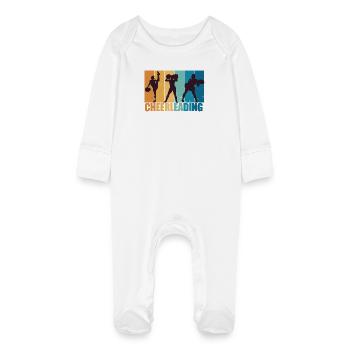 Cheerleading Cheerleader Vintage Cadeau - Grenouillère bio avec gants Bébé - blanc - Devant
