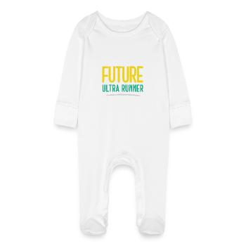 Future Ultra Runner - Baby Organic Sleepsuit with Scratch Mitts - white - Front