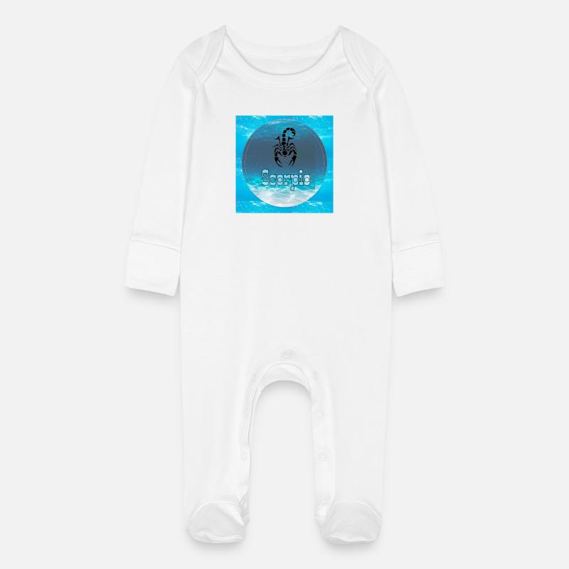 Scorpion - Grenouillère bio avec gants Bébé - blanc