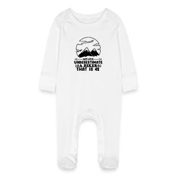 42e anniversaire cadeau 42 ans - Grenouillère bio avec gants Bébé - blanc - Devant