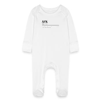 Définition humoristique de l'AFK' Gamer - Grenouillère bio avec gants Bébé - blanc - Devant