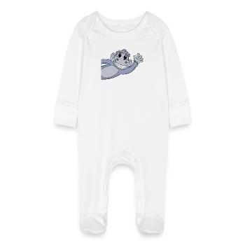 Salutation des singes - Grenouillère bio avec gants Bébé - blanc - Devant