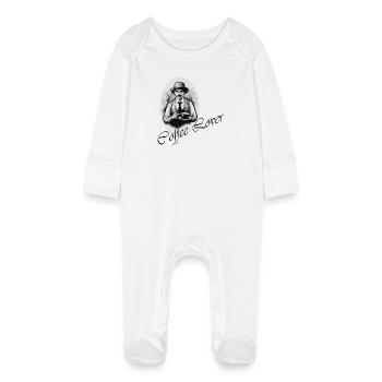 Amateur de café - Grenouillère bio avec gants Bébé - blanc - Devant