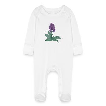 orchidée danoise - Grenouillère bio avec gants Bébé - blanc - Devant