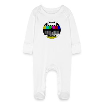 Motif de test arabe - Grenouillère bio avec gants Bébé - blanc - Devant