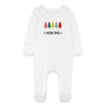 BONNE ANNEE. SAINT SYLVESTRE. NOUVELLE ANNÉE - Grenouillère bio avec gants Bébé - blanc - Devant