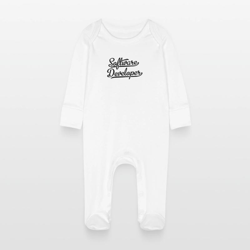 Software developers Baby Organic Sleepsuit with Scratch Mitts