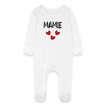 MAMIE - Grenouillère bio avec gants Bébé - blanc - Devant
