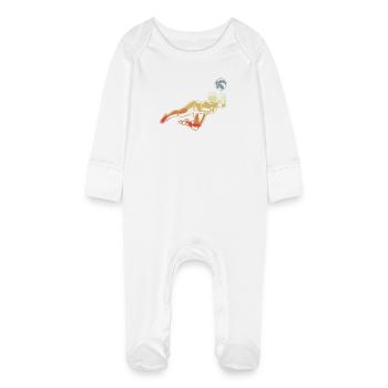 Volley-ball de plage Femme - Grenouillère bio avec gants Bébé - blanc - Devant