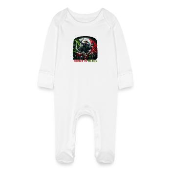Design de corrida au Mexique - Grenouillère bio avec gants Bébé - blanc - Devant