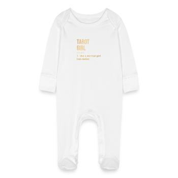 Tarock - Baby Bio-Schlafanzug mit Kratzhandschuhen - Weiß - Vorne