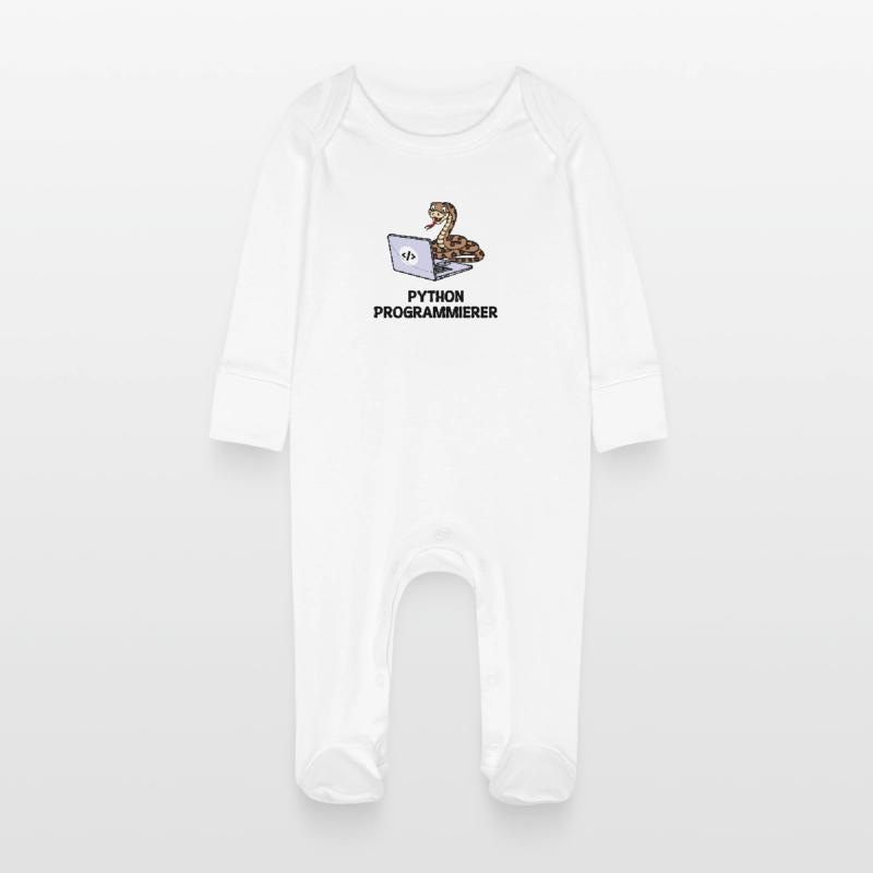 Programmer Computer Code Developer Statement Baby Organic Sleepsuit with Scratch Mitts