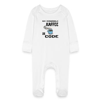 Coden Computerfreak Déclaration du développeur Nerd - Grenouillère bio avec gants Bébé - blanc - Devant