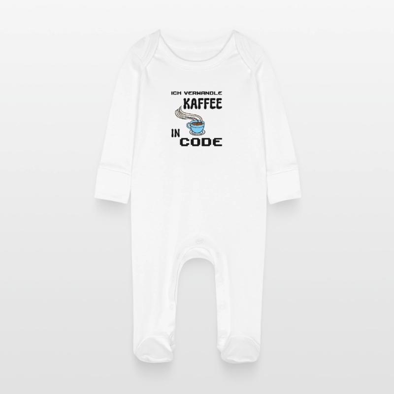 Coden Computerfreak Developer Statement Nerd Baby Bio-Schlafanzug mit Kratzhandschuhen