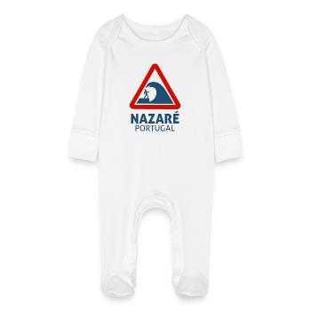 Nazare - Baby Organic Sleepsuit with Scratch Mitts - white - Front