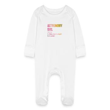 astronomie - Grenouillère bio avec gants Bébé - blanc - Devant