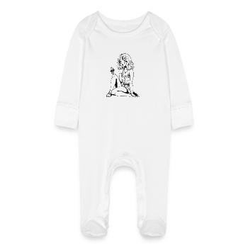 Eisliebhaberin - Baby Bio-Schlafanzug mit Kratzhandschuhen - Weiß - Vorne