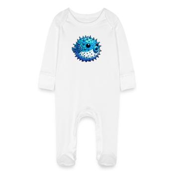 Blowfish - Grenouillère bio avec gants Bébé - blanc - Devant