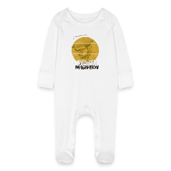 Power Imagination – Design de déclaration créative - Grenouillère bio avec gants Bébé - blanc - Devant