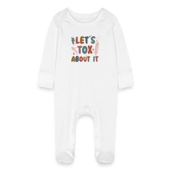 Parlons-en – Motivation pour la santé - Grenouillère bio avec gants Bébé - blanc - Devant