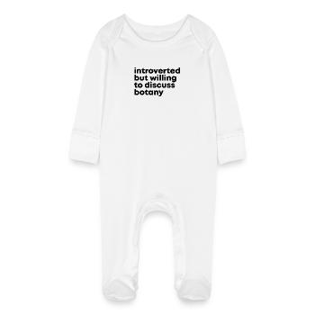 botanique - Grenouillère bio avec gants Bébé - blanc - Devant
