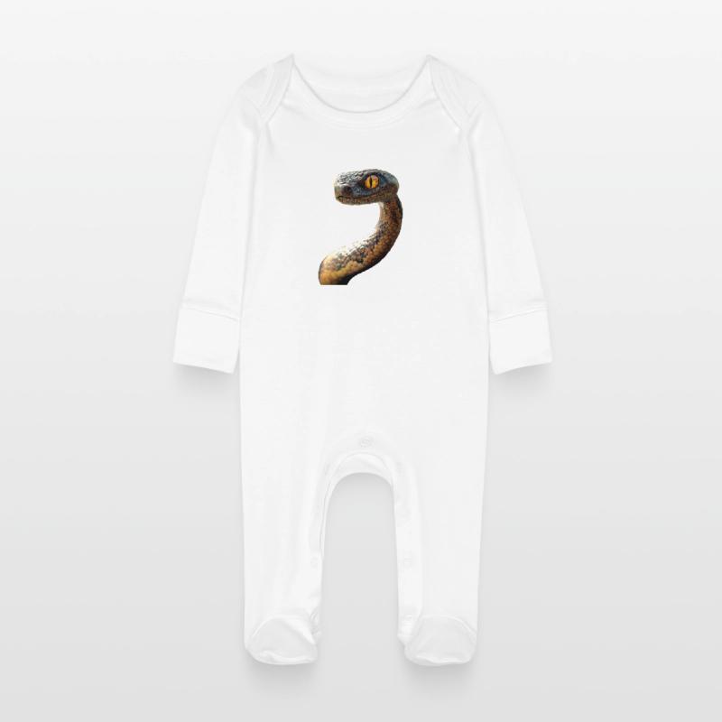 Schlange Python Kobra Mamba Klapperschlange Snake Baby Bio-Schlafanzug mit Kratzhandschuhen