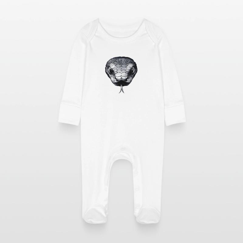 Serpent Python Cobra Mamba Serpent à sonnettes Serpent Grenouillère bio avec gants Bébé