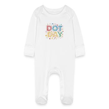 DOT-TAG - Baby Bio-Schlafanzug mit Kratzhandschuhen - Weiß - Vorne