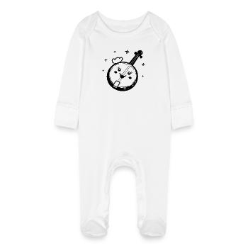 Banjo de dessin animé - Grenouillère bio avec gants Bébé - blanc - Devant