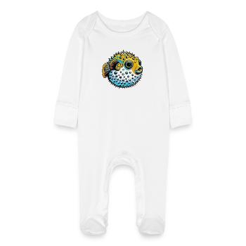 Blowfish - Grenouillère bio avec gants Bébé - blanc - Devant