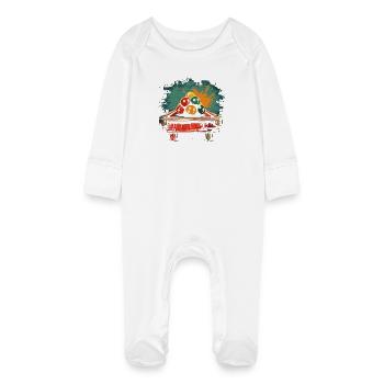 Billiard Comic Style - Baby Organic Sleepsuit with Scratch Mitts - white - Front