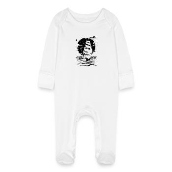 Sail - Baby Organic Sleepsuit with Scratch Mitts - white - Front